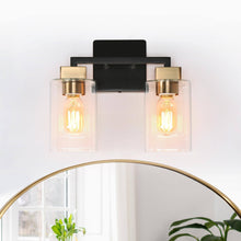 Kumarahou 2-Light Black and Brass Vanity Light