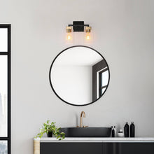 Kumarahou 2-Light Black and Brass Vanity Light