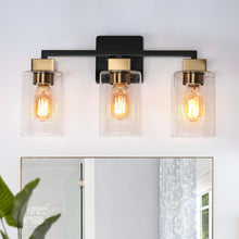 Kumarahou 3-Light Black and Brass Vanity Light