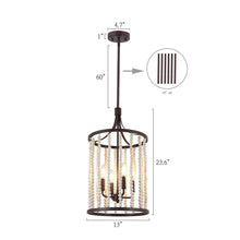 Tatsoi 4-Light Mini Brown Chandelier