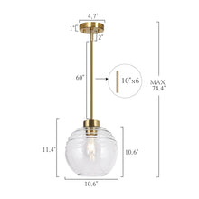 Braumeister 1-Light Medium Brass Modern Pendant Light Fixtures