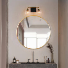 Aroseniss 2-Light Black and Brass Vanity Light