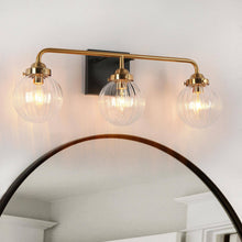 Aroseniss 3-Light Black and Brass Vanity Light