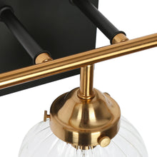 Aroseniss 3-Light Black and Brass Vanity Light