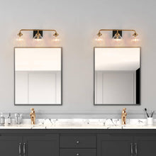 Aroseniss 3-Light Black and Brass Vanity Light