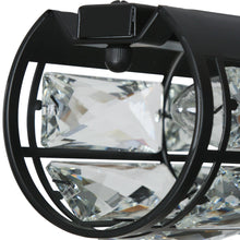 Chispa 4-Light 27-in Black Glam Rectangle Crystal Kitchen Island Light