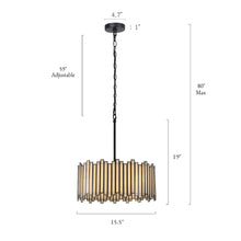Hemaaolay 4-Light Small Black Chandelier