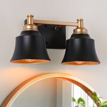 Phapricornus 2-Light Black and Gold Vanity Light