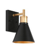 Umbralicious 1-Light Modern Black and Gold Indoor Wall Sconces 