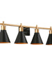 Umbralicious 4-Light Black and Gold Vanity Light