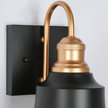 Aphrocallistes 1-Light Modern Black and Gold Bell Wall Sconces