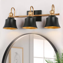 Aphrocallistes 3-Light Black and Gold Vanity Light