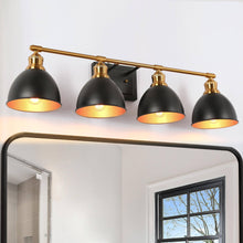 Despotes 4-Light Black and Brass Vanity Light