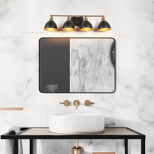 Despotes 4-Light Black and Brass Vanity Light