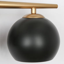 Kisiotlo 3-Light Black and Gold Vanity Light