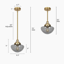 Astragalus 1-Light Mini Brass Modern Pendant Light Fixtures