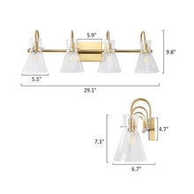 Itpicanaple 4-Light Brass Vanity Light