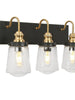 Curoenon 2-Light Black and Brass Vanity Light