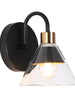 Moolidish 1-Light Black and Gold Vanity Light