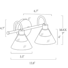 Moolidish 1-Light Black and Gold Vanity Light