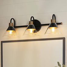 Moolidish 3-Light Black and Brass Vanity Light