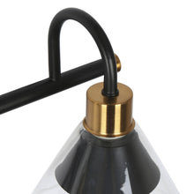 Moolidish 3-Light Black and Brass Vanity Light