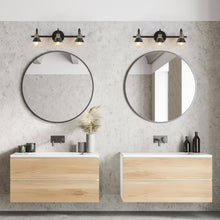 Moolidish 3-Light Black and Brass Vanity Light