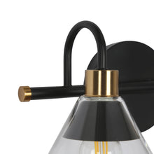 Moolidish 4-Light Black and Brass Vanity Light