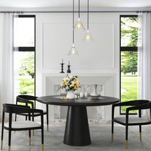 Jay 3-Light 12.5" Modern Cone Glass Black Chandelier, Cluster