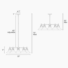 Tencanonia 5-Light 33" Modern White and Gold Chandelier