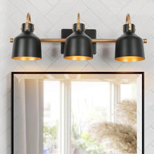 Bladderpod 3-Light Black and Gold Vanity Light