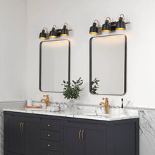 Bladderpod 3-Light Black and Gold Vanity Light