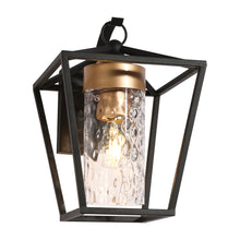 Cuxidela 13"H 1-Light Black and Gold Outdoor Wall Light