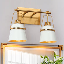 Alstroemeria 2-Light White and Brass Vanity Light