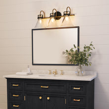 Xylophonist 3-Light Black and Brass Vanity Light