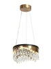 Delphinium 1-Light Mini Black Crystal LED Chandelier