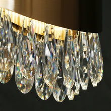 Delphinium 1-Light Mini Black Crystal LED Chandelier