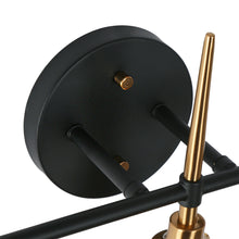 Luxitemin 3-Light Black and Brass Vanity Light