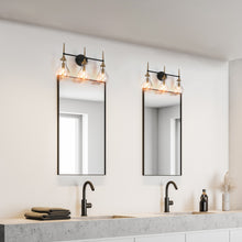 Luxitemin 3-Light Black and Brass Vanity Light