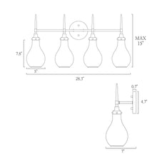 Luxitemin 3-Light Black and Brass Vanity Light