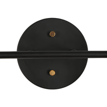 Luxitemin 4-Light Black and Brass Vanity Light