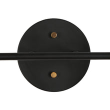 Luxitemin 3-Light Black and Brass Vanity Light