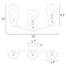 Azfenro 3-Light Brass Vanity Light