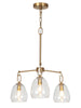 Blobfish 3-Light Small Brass Chandelier