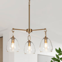 Blobfish 3-Light Small Brass Chandelier