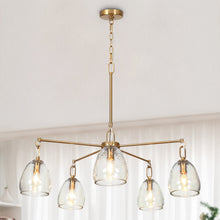 Blobfish 5-Light Large Brass Chandelier