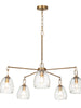 Blobfish 5-Light Large Brass Chandelier