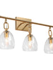 Blobfish 3-Light Brass Vanity Light