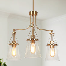 Auisre 3-Light Small Brass Chandelier