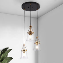 Auisre 3-Light Small Black Chandelier